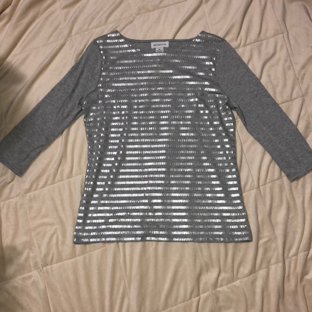 Grey sequin shirt